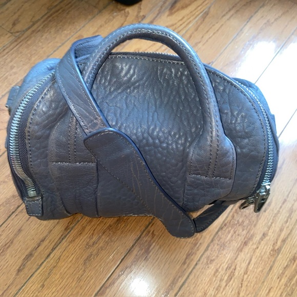 ALEXANDER WANG Rocky Rockie Tundra Gray Cross Body Bag Leather Perfect Condition - Picture 2 of 13